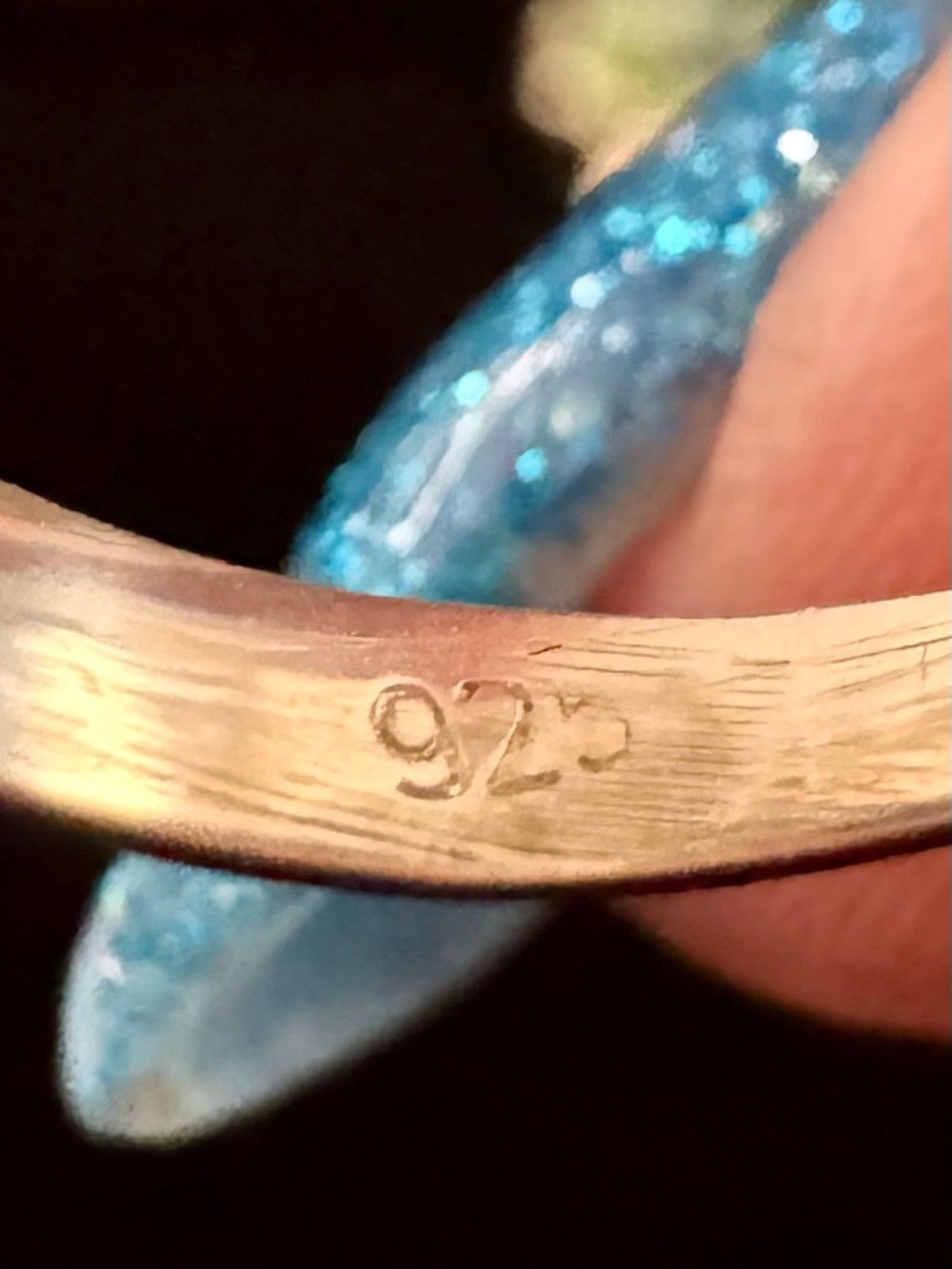Kingman Turquoise Stone Oval Ring in sterling silver Setting - Picture 6 of 7